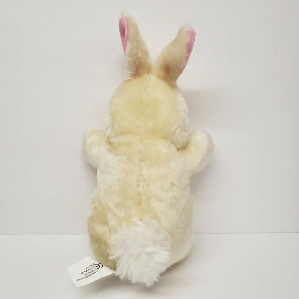 Running Press Book 13" Cream White Bunny Rabbit Pink Ears 1998 Vintage Plush - Picture 2 of 4